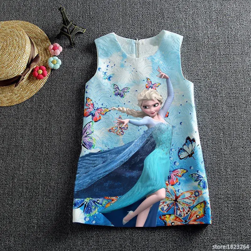 dance elsa blue Популярное платье Эльзы для девочек; платья для девочек; платье для подростков; праздничное платье принцессы Анны и Эльзы с бабочками; Vestidos; Детский костюм; одежда - Цвет: dance elsa blue