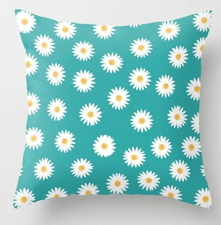 

Free Shipping Fashion Beauty Daisy Pattern Luxury Printing Girly Square Zippered Pillowcase Throw Pillow Sham
