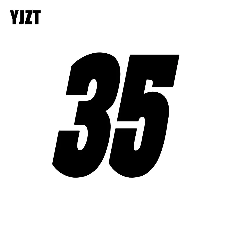 YJZT 14 см * 13 8 Модный номер 35 Высококачественная Автомобильная Наклейка виниловая