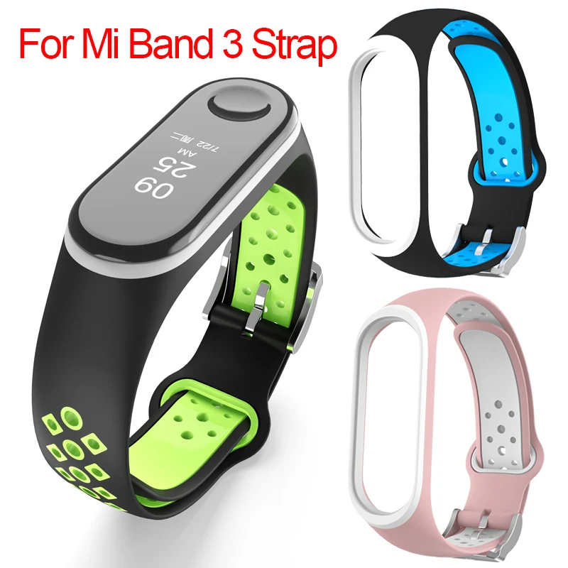 Ремешок на запястье для Xiaomi Mi Band 3 силиконовый ремешок mi band аксессуары цветной