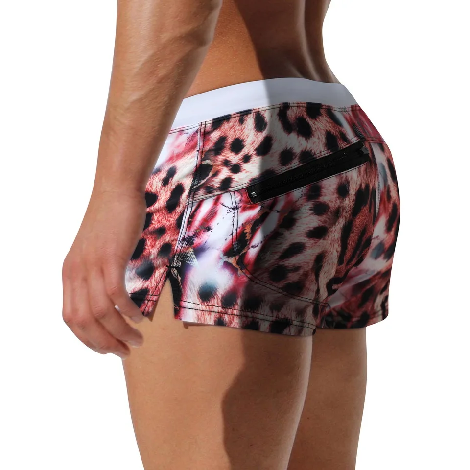 2019 جديد العلامة التجارية مثير ملابس سباحة رجالي المايوه السباحة سراويل داخلية للرجال مجلس السراويل الرجال السباحة طويل غاي الصلبة جيوب تصفح...