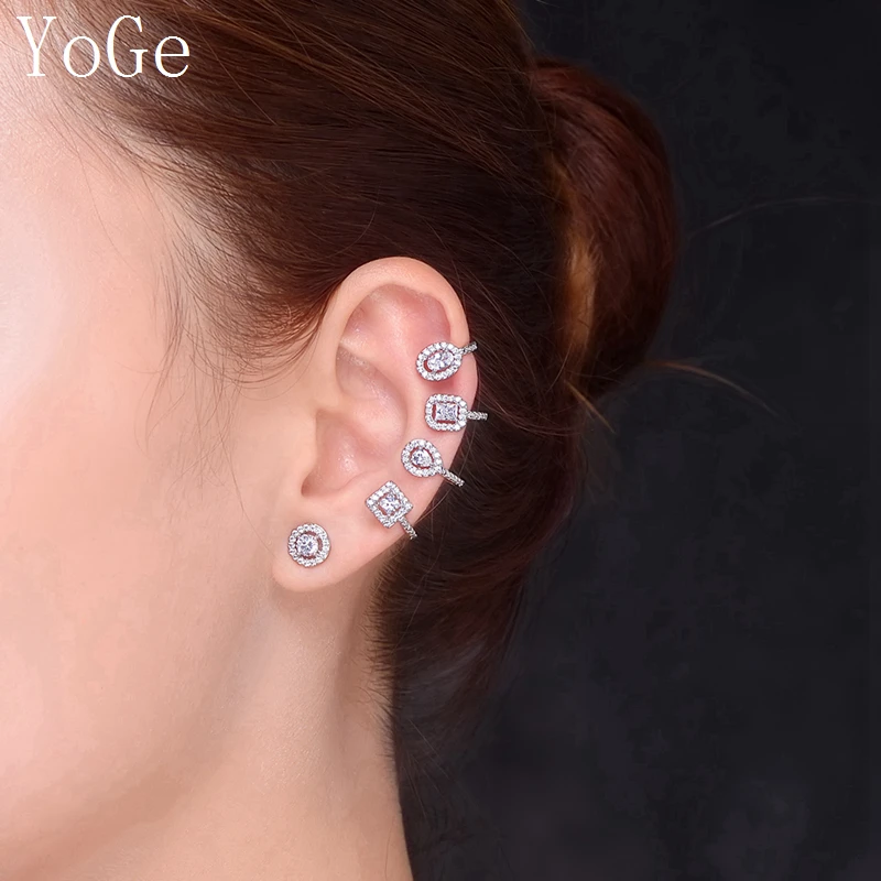 Серьги каффы YoGe E0113 женские ювелирные изделия для свадьвечерние причудливые