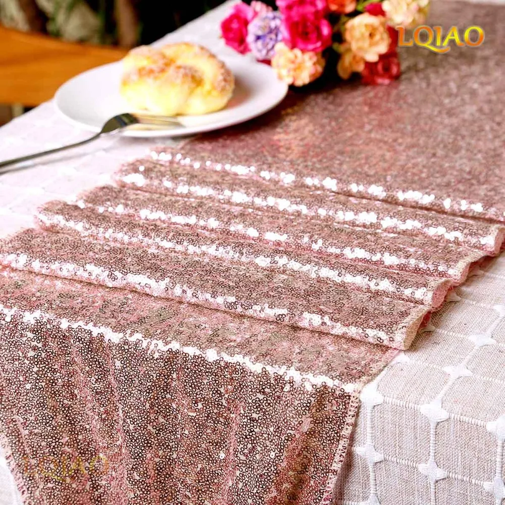 Rose Gold Sequin Table Runner-005