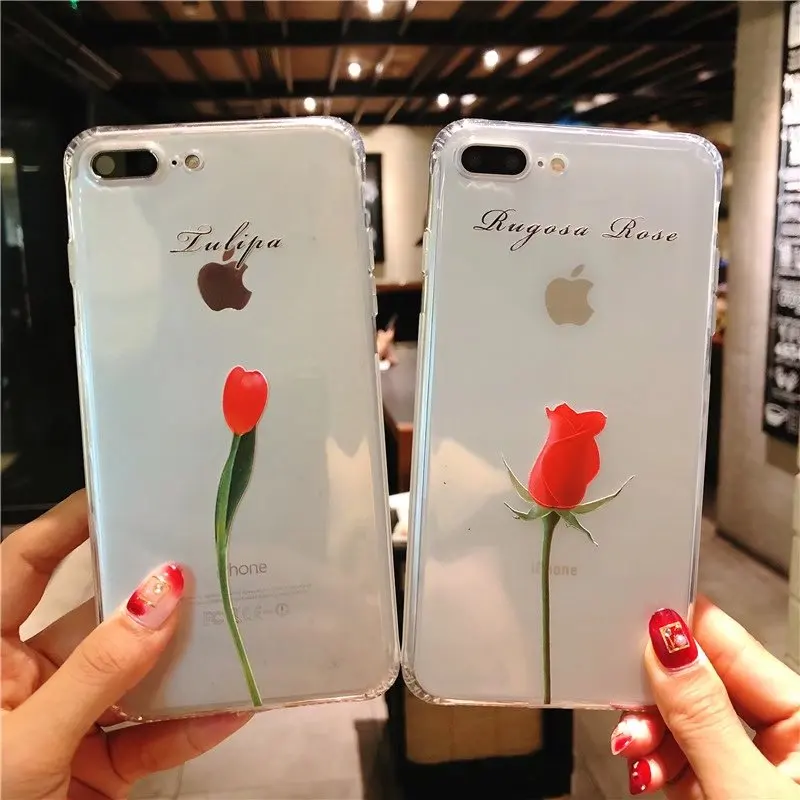 NYFundas For iphone 8plus 7 6 6S Plus X Case Ultra Thin Fashion Crystal Clear Shockproof Bumper Small fresh Back Cover Accessory (8)