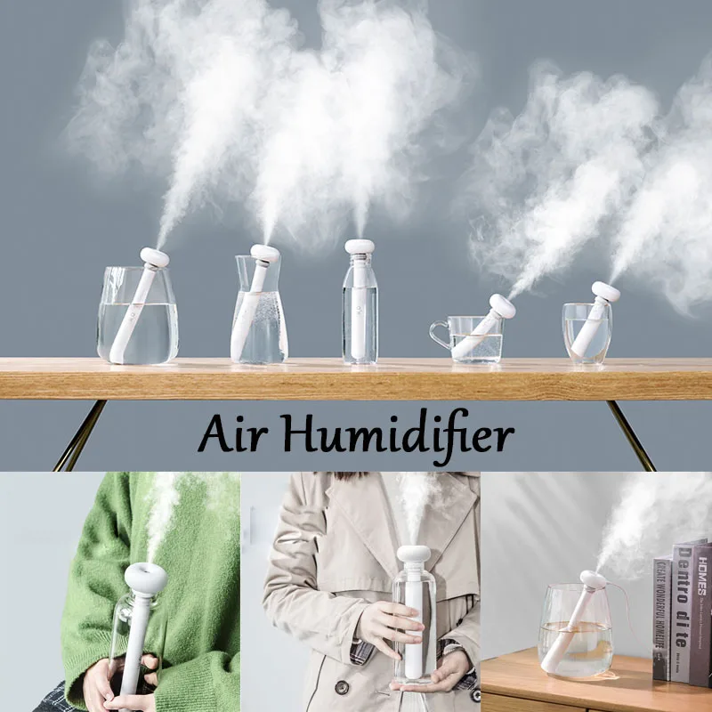 

White USB Dismountable Air Humidifier For Office Home Portable Aroma Diffuser Car Mist Maker Ultrasonic Humidifiers Diffusers