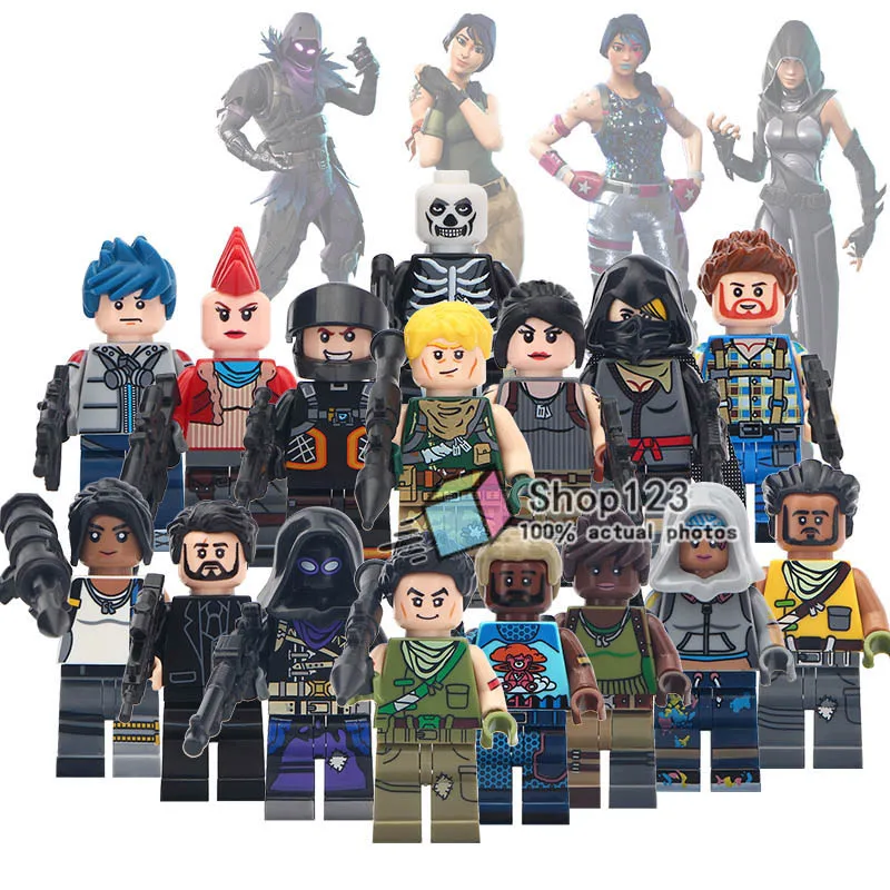 

Single Sale Figures Fortress Night Reaper Leader Teknique Brite Gunner Soldier Gun Weapon Game Building Blocks Kids Toy
