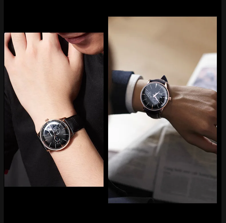 Reef TigerTop люксовый бренд Мужские часы Дата нержавеющая сталь Relojes автоматическая одежда часы кожа водонепроницаемые часы RGA8219