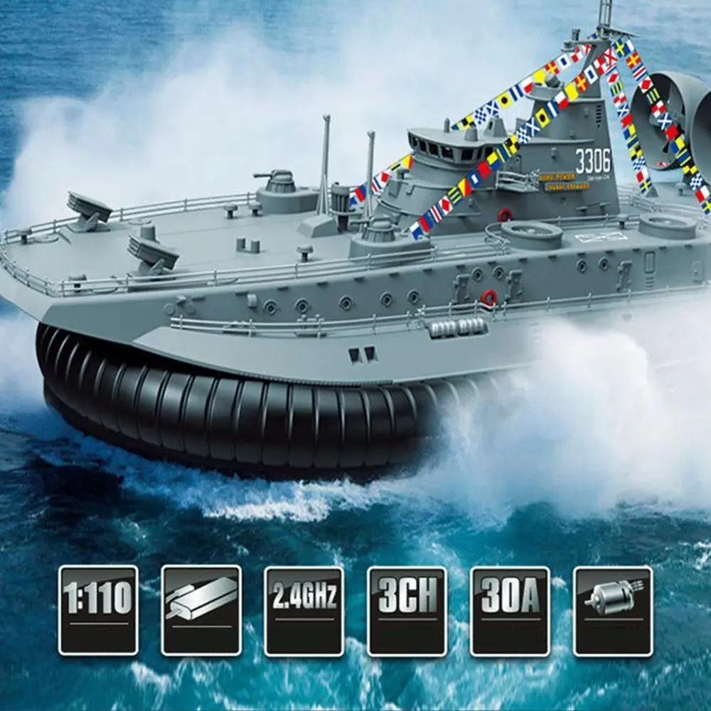 Радиоуправляемая лодка T2.4G 110 240V 1/110 масштабе военный электрический на воздушной