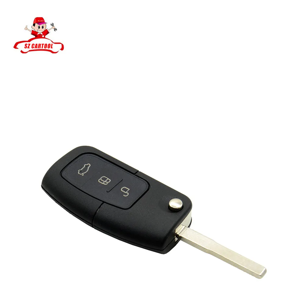 

3 Button Flip Folding Keyless Entry Remote Key For FO-RD for Focus Mondeo Fiesta C Max S Max Galaxy Kuga 433MHZ with HU101 blade