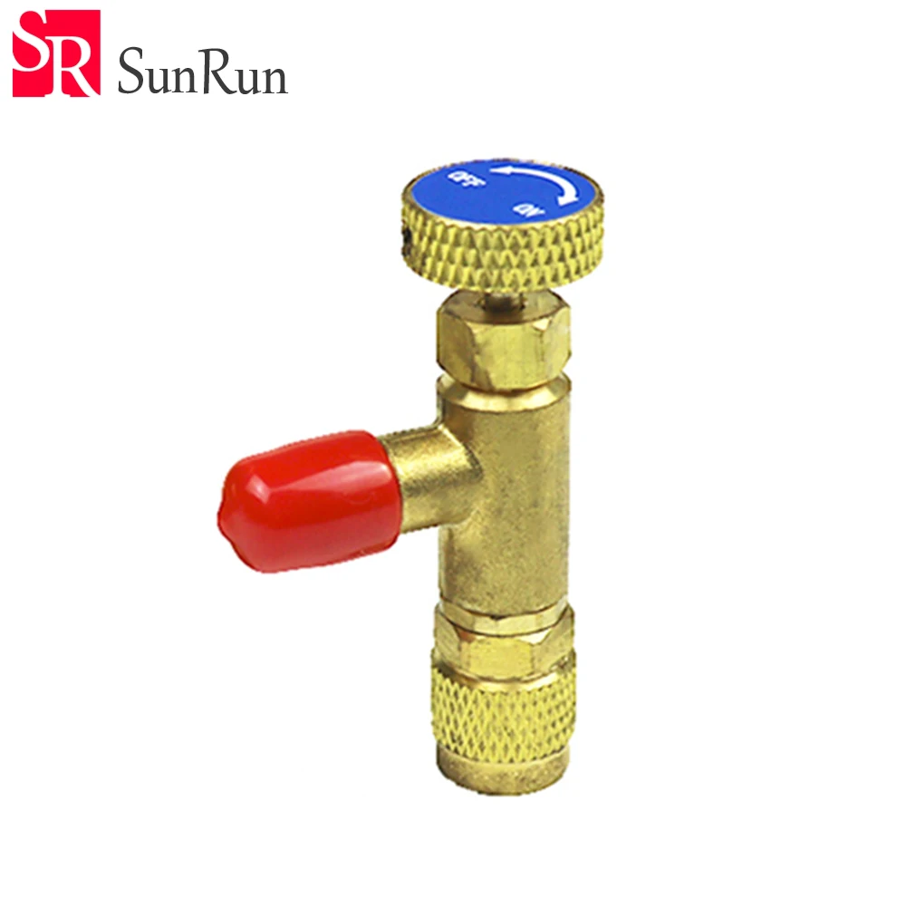 

Refrigeration Charging Adapter HS-1221 R22 For 1/4" SAE to 1/4"SAE Safety Adaptor air conditioning charging valve