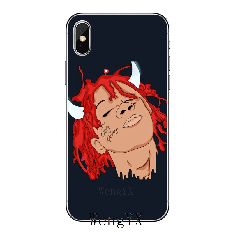 Тонкие мягкие аксессуары чехол для телефона Apple iPhone X XR XS Max 8 7 6s 6 plus SE 5S 5c 5 4S 4 Trippie Redd
