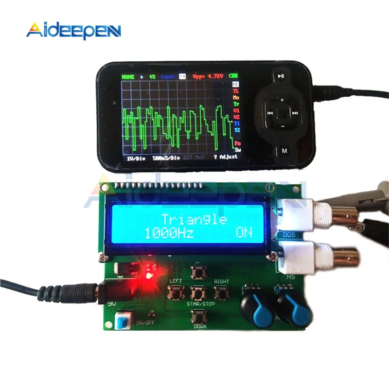 DC 7-9 в 1 Гц-65534 Гц ЖК-дисплей DDS функция генератор сигналов Модуль Пилообразная треугольная волна синусоида квадратная форма волны пила шум волна