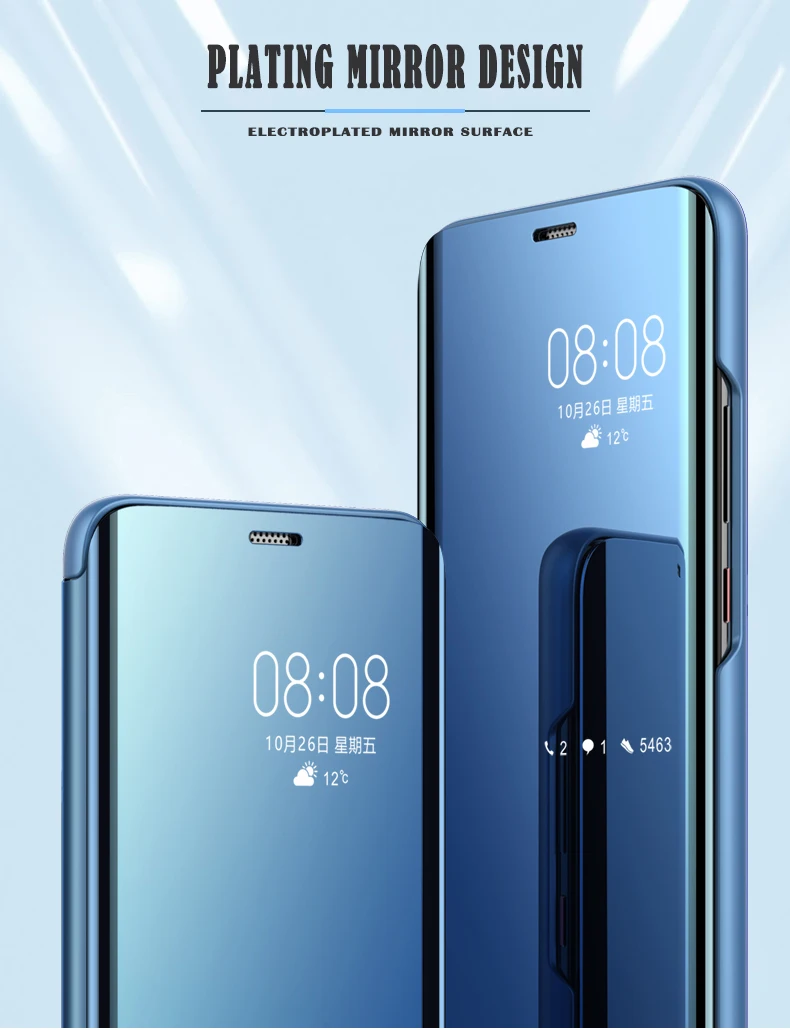 Флип Чехол Для huawei Коврики 20 10 9 8 Pro P30 P 30 20 10 9 8 Pro рlus Lite Nova 4 3 3e 3i Smart Стенд Clear View Зеркало Обложка