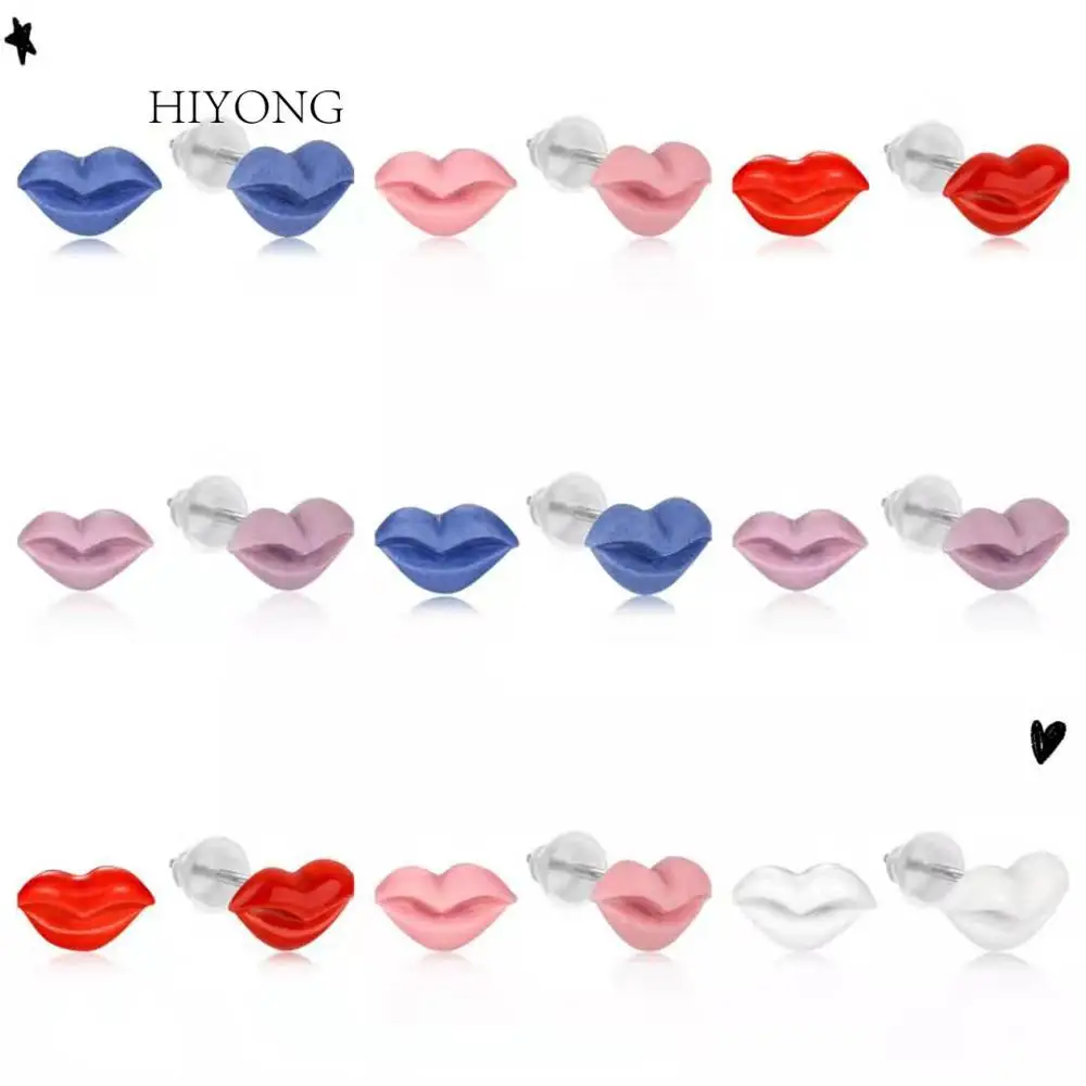 

HIYONG Simple Mini Jewelry Lips Earrings Girls Gift Temperament Ceramic Earrings Earrings Jewelry Jewelry