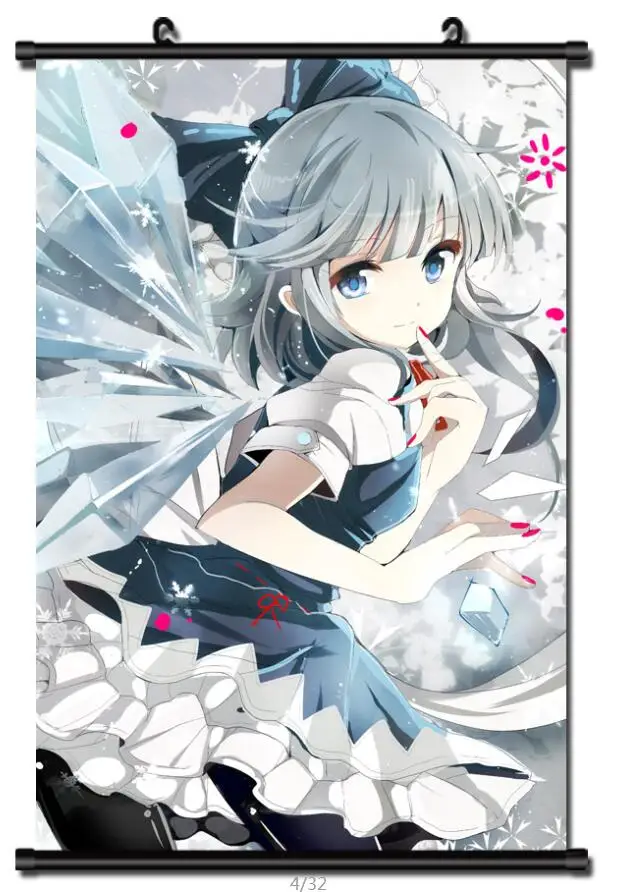 Японское аниме TouHou проект воплощение алого дьявола сексуальная девушка Cirno