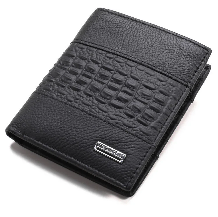 

JINBAOLAI Leather men wallets Vintage aligator leather wallet for men Slim