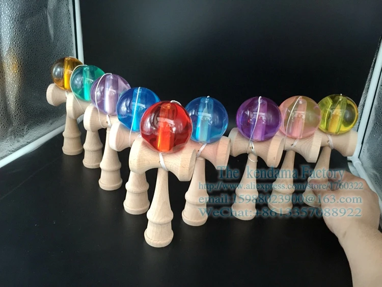 Twb розничная Новые поступления хрустальный шар Kendama игры Детские игрушки ручка из бука
