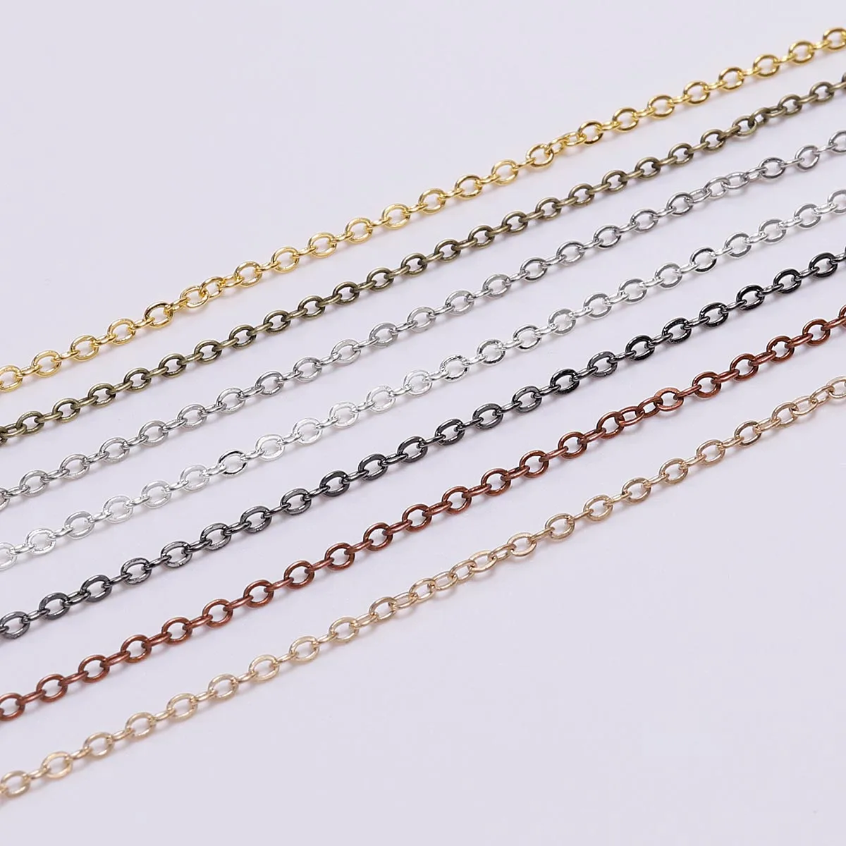 5 м/лот 2,5-4,8 мм позолоченный браслет-цепочка ожерелье поставки DIY для латуни объемная цепь ювелирных изделий Аксессуары