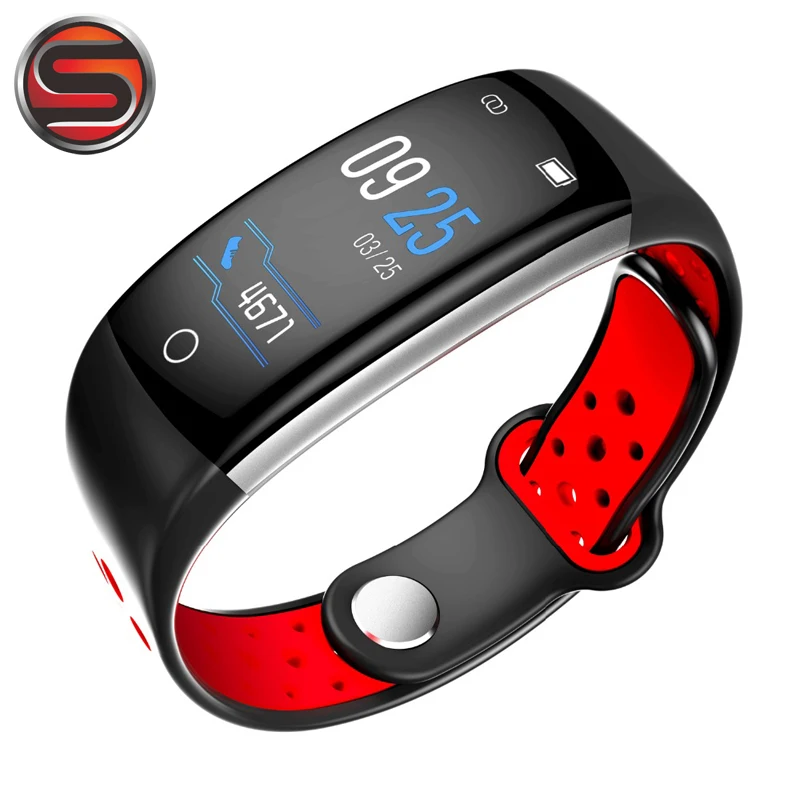 

Q6 Smart bracelet heart rate monitor Blood Pressure Fitness Tracker smartband color screen sport smart wristband B03
