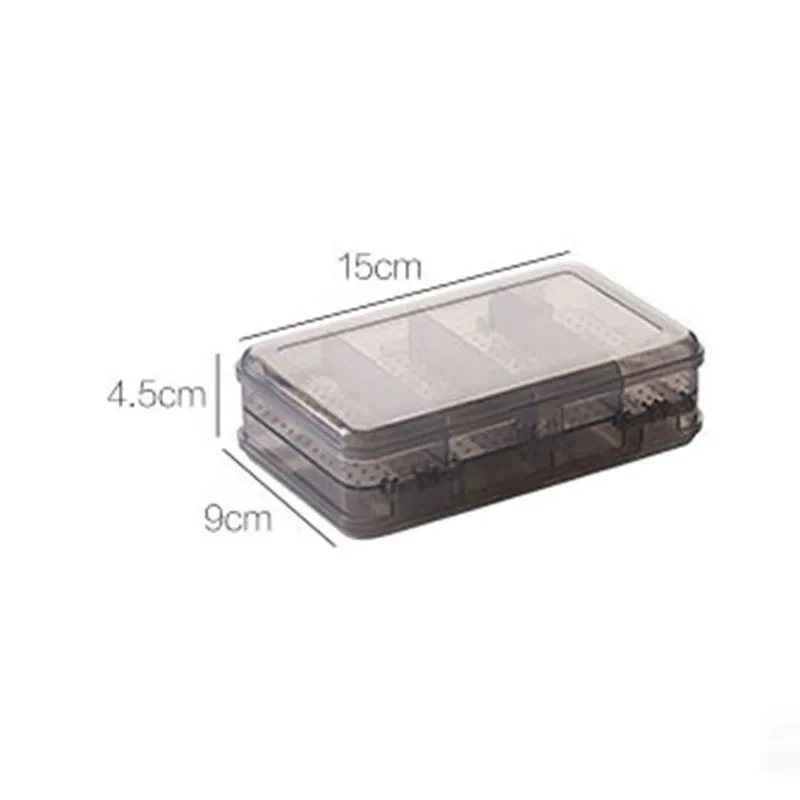 

Housekeeping storage supplies 10 Grid Double-Layer Jewelry Storage Box Plastic Storage Desktop Earrings Storage Containers A1