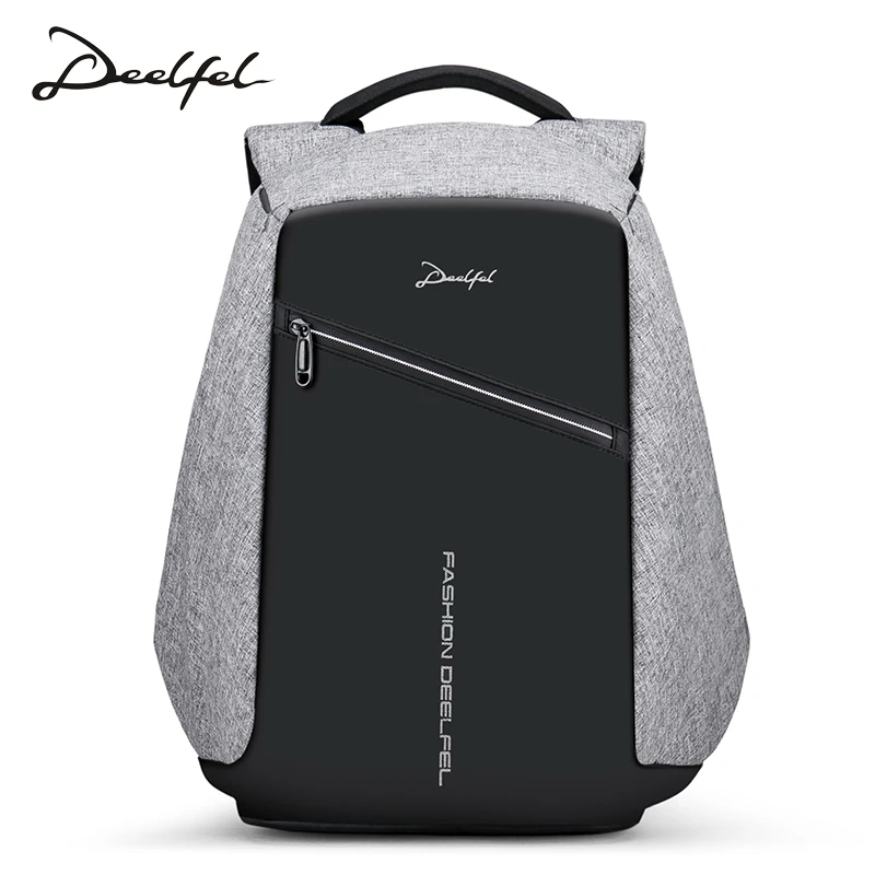 

DEELFEL Anti thief USB Charging Laptop Backpack 15.6 inch Large Capacity Design Backpack Men Travel Backpack Waterproof