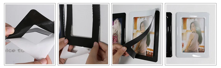 930 Magnetic Photo Frame With Adhesive Crystal Surface Kids Room Wall Decor Magnet Picture Frame_08