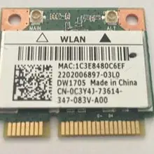Устройство, док-станция Qualcomm Atheros AR9565 QCWB335 DW1705 Половина мини PCIe BT4.0 Беспроводной карты CN-0C3Y4J для INSPIRON 15 3521 3537 17R 5721 N4010