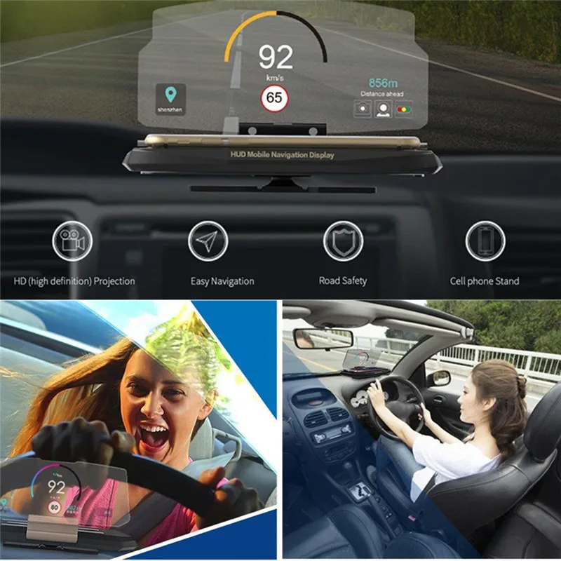  Für GPS Navigation Telefon Auto HUD Halter Projektor Halterung Kopf Up Organische Glas Display