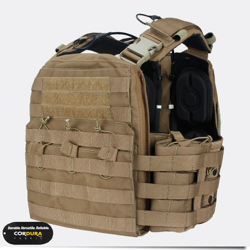 

Hunting Tactical Vest Body Armor Airsoft Combat NC Plate Carrier Combat CP Style Cherry Plate Carrier NCPC Coyote Brown