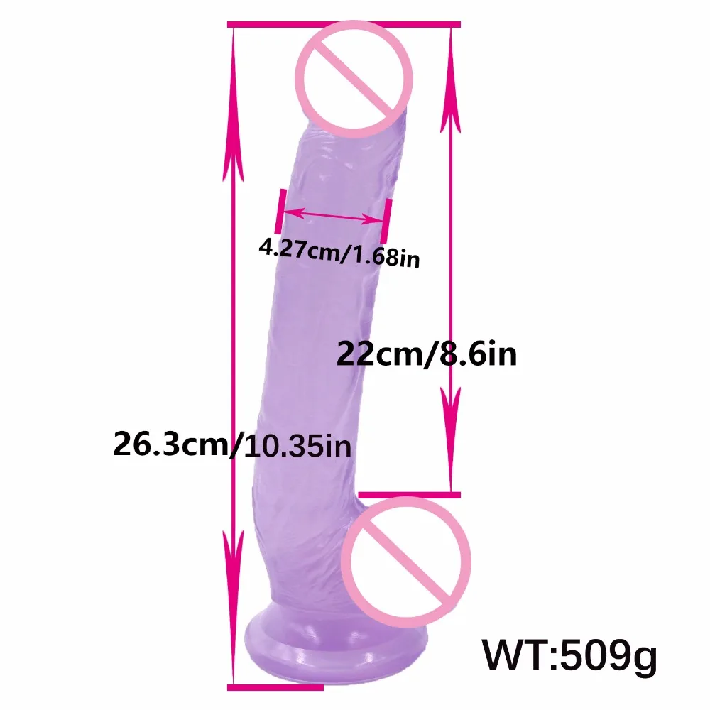 10.35 inch 3 Colors Huge Dildo Realistic Penis Fake Dick Big Dildos with Strong Suction Cup Adult Sex Toys for Woman Sex Shop