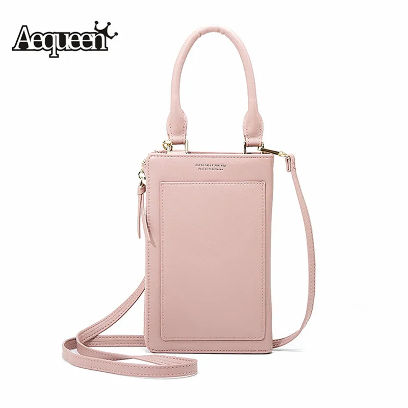 

AEQUEEN Large Capacity Woman Wallets Women Crossbody Bag Female Long Purse Leather Clutch Lady Small Handbag Girls Phone Purses