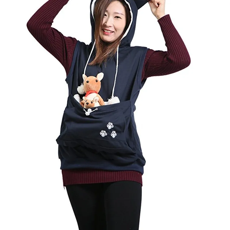 hirigin Cat Lovers Hoodies With Cuddle Pouch Dog Pet Hoodies Casual
