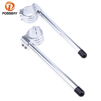 

POSSBAY 50mm Motorcyclce Racing Adjustable CNC Handlebar Clip Ons Handle Bars Fork Tube Universal for Yamaha Harley Kawasaki