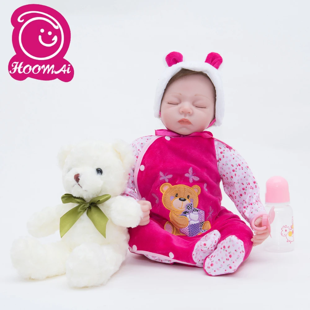 

22" 55cm Action Figure Toys Sleeping Doll Kid's Toys Girl Boy Accompany Toys Birthday Gifts Reborn Babe Bouquets Doll Reborn