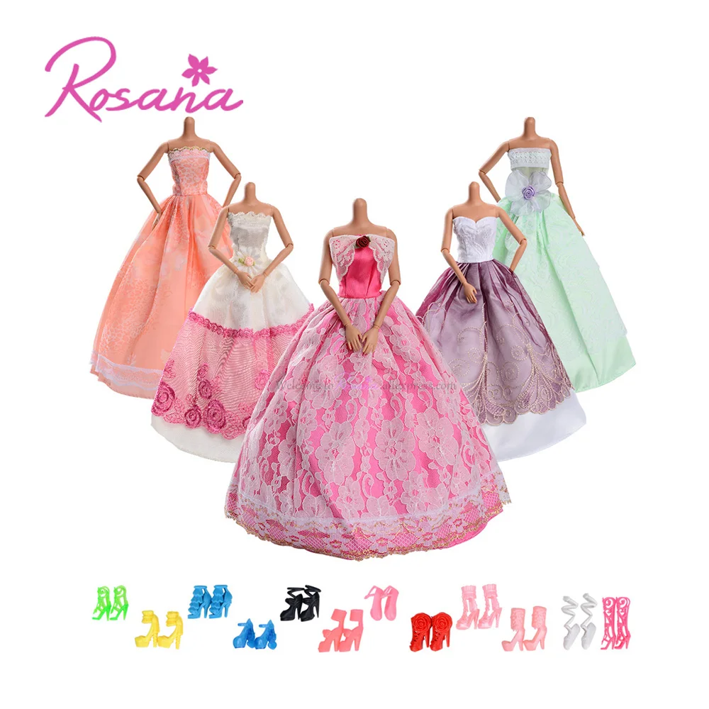 2 Pcs//set Fashion Dolls Clothes for Dress Pants with Magic Pasting Toy JB