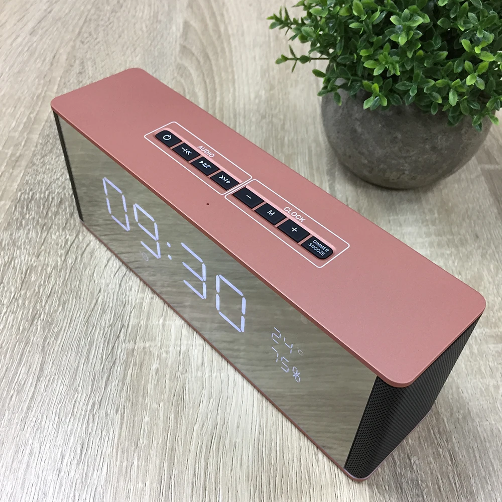 Portable Bluetooth Speaker 10W Kalonki with LED Display FM Radio Alarm Clock Mic HIFI Mini Wireless Stereo Soundbar for Computer (11)