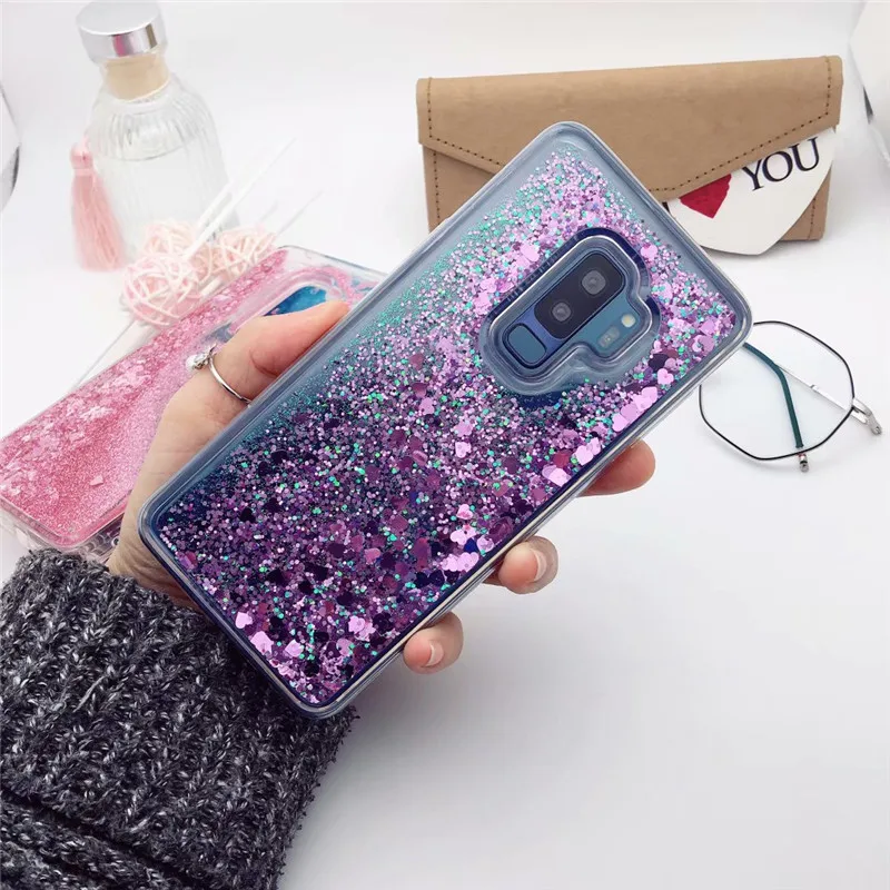 Мягкий чехол из ТПУ с блестками для Samsung Galaxy S9 S10 Plus S5 S6 S7 Edge S8 A6 A7 A8 2018 Note 4 5 8