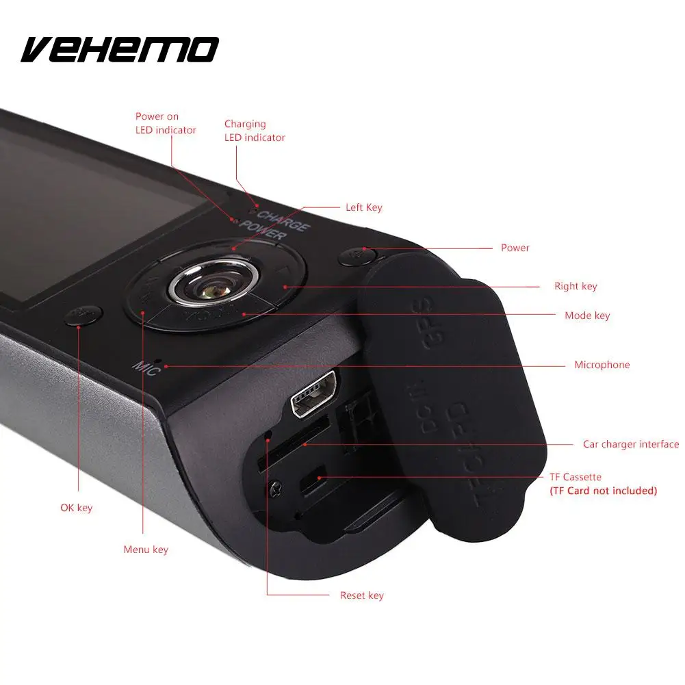 

2.7" LCD 1080P Car Vehicle DVR Camera Video Recorder Dash Cam Mini Micro Camera Dashboard G-Sensor Dual Lens