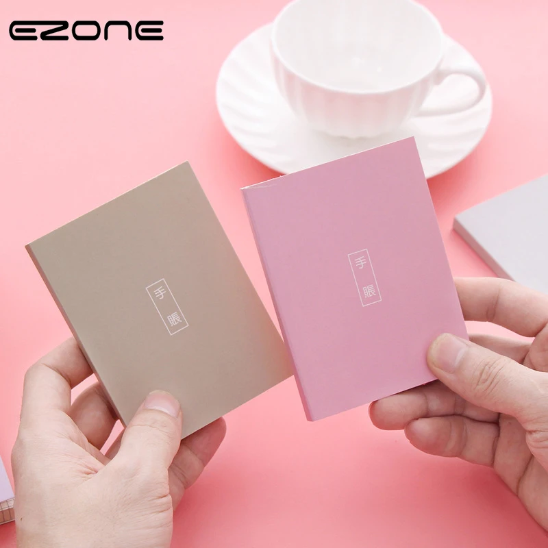 

EZONE Plain Notebook Cute Candy Color Mini Note Book With Grid Pages For Students Notes Traveler Journey Notepad School Supply