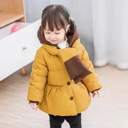 Детская зимняя куртка для девочек, зимнее пальто, одежда для маленьких девочек, Зимняя Теплая стеганая куртка для малышей, 2018 год, модные