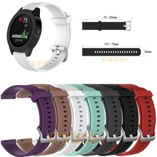 DHL 100 шт. 20 мм мягкий силиконовый замена ремешок для Garmin vivoactive3 vivomove HR huawei watch 2 moto360 42 мм huami bip