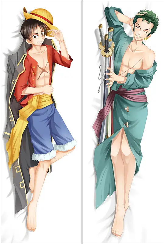 

Anime Dakimakura 150X50CM Pillow Case HA016- one piece Roronoa Zoro Luffy