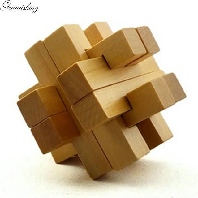 Puzzle Blocks Chinese Wise Man Kongming Lock Traditonal Chinese Wooden