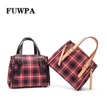 

High Quality Women bags shoulder bags Handbags Fashion bags Famous Brand Leather Handbag with Plaid Style for Women 2018