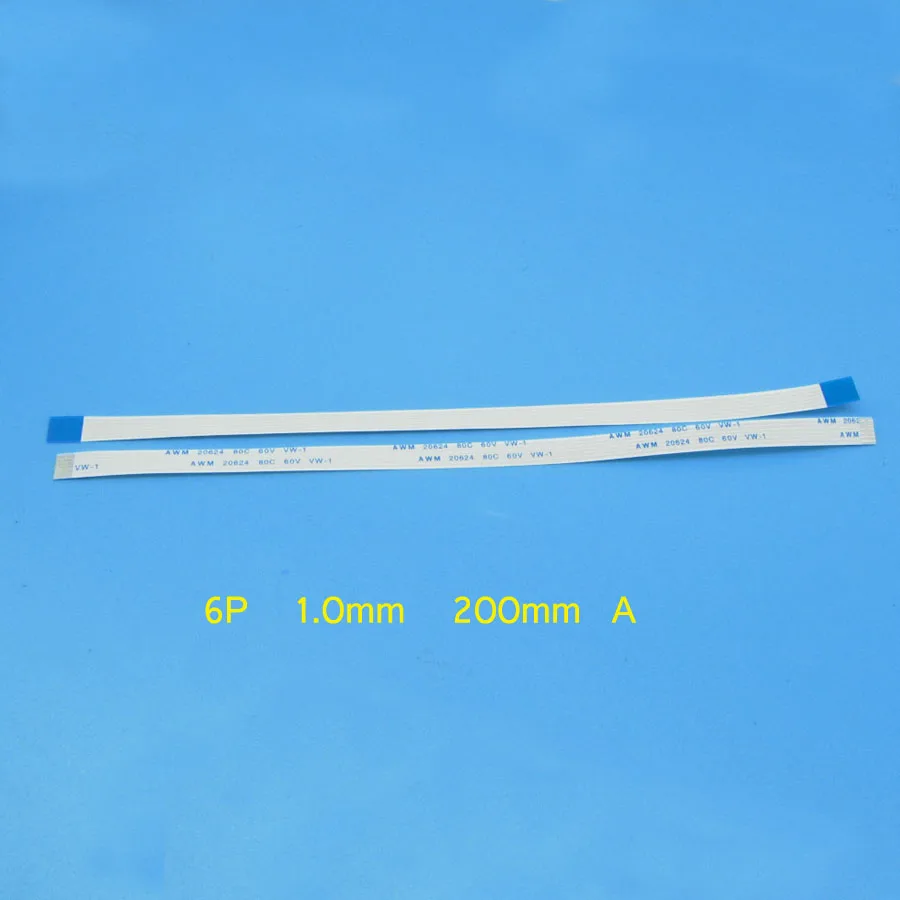 

2PCS New FFC FPC flat flexible cable 1.0mm pitch 6 pin 6PIN Forward Length 200mm 20cm Width 7mm Ribbon Flex Cable