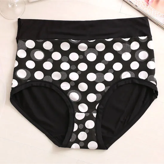 

2018 New Sexy Lingeries Women Briefs Modal Plus Size high waist big size 5XL big dot stone printing Underwears women Panties