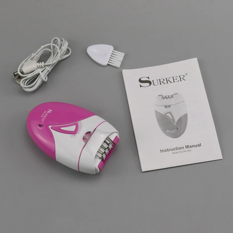 Surker 100-240 В перезаряжаемый женский эпилятор, Электрический женский эпилятор для удаления лица, удаление волос, бикини, триммер для ног