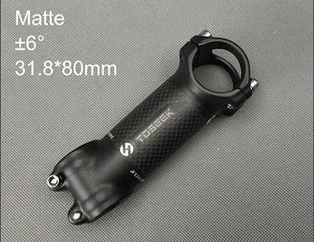 TOSEEK Aluminum bicycle carbon fiber mountain road bike MTB stem 6 / 17 degrees 31.8* 60 /70 /80 /90 /100 /110 /120mm - Цвет: 6 degrees 80mm