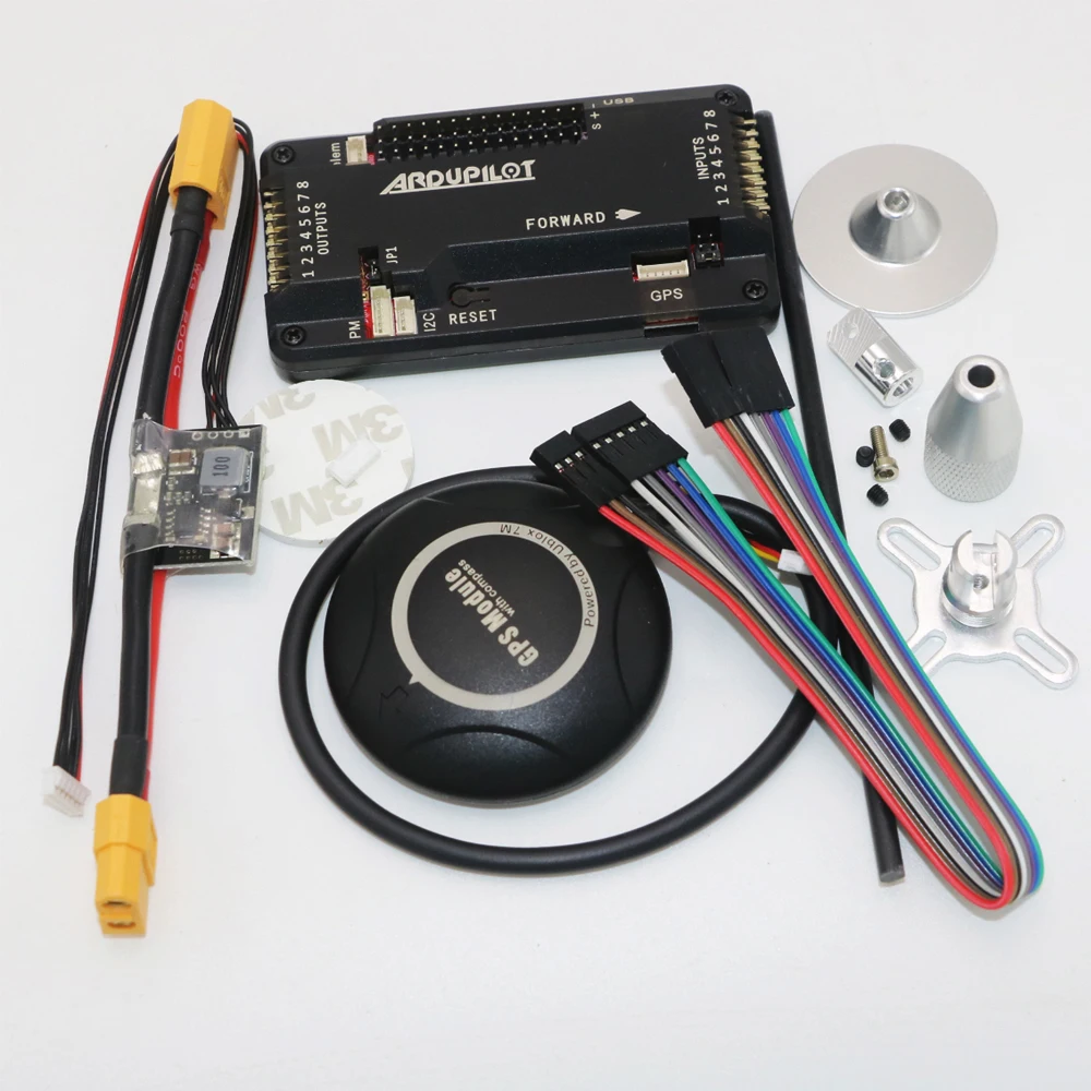 

APM 2.8 Flight Controller Board side pin ArduPilot Mega+Ublox NEO-7M GPS+ Antenna Seat +Power Module Cable for RC Airplane Part