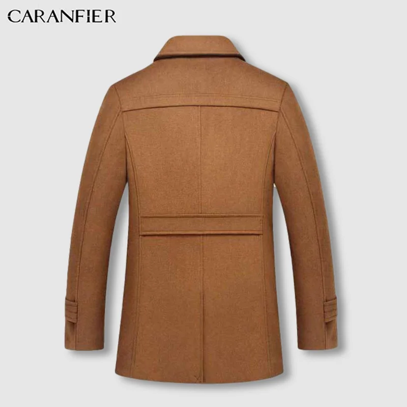 Мужская повседневная куртка CARANFIER бархатная брендовая мужская шерстяная с
